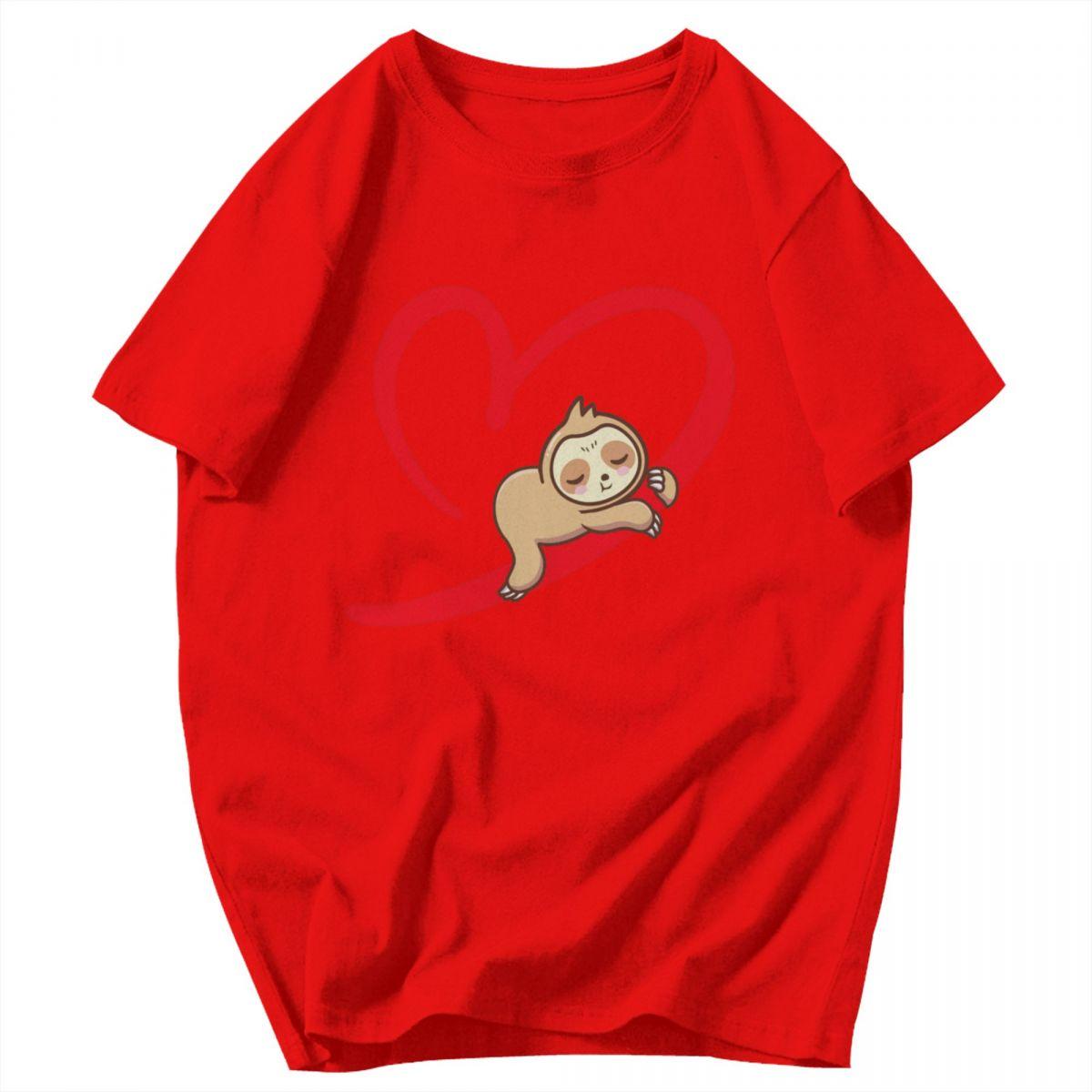 Men T Shirt Sloth Valentines Slothmates Idea Y2K Graphic Oneck Unisex Tops T Shirts S