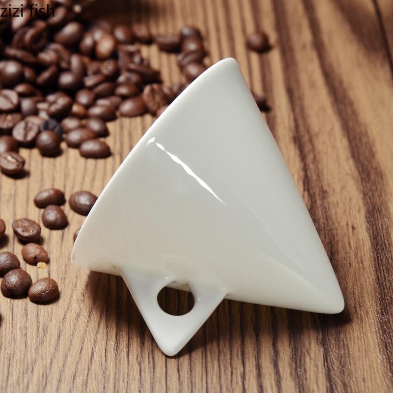 60ML Italian Espresso Cups Dishes Unique Creative Couples Bone Ceramic Coffee Cup Homemade White Tea