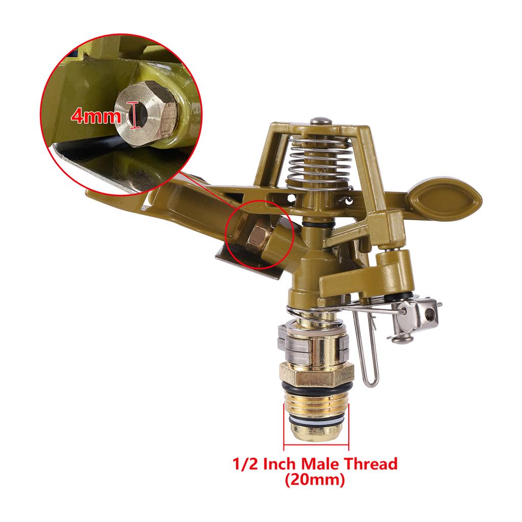 Garden Automatic Rotating Sprinkler Stainless Steel Tripod Irrigation Stand 360-Degree Water Jet Garden Lawn Sprinkler Tool 1Pc