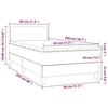 VidaXL Lit à sommier tapissier et matelas Vert foncé 80x200 cm Velours - Modèle 3141212