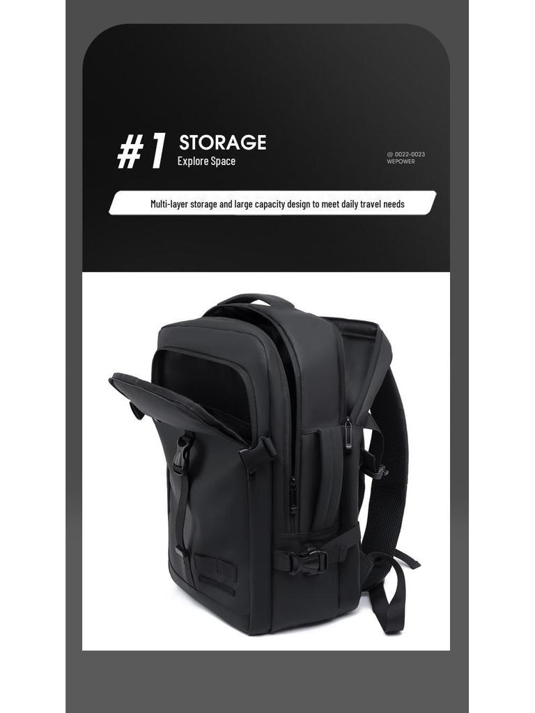 Trendy High-Capacity Nylon Backpack for Men and Women - Casual Travel and Computer Bag