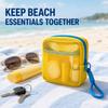 Kleine Netz-Strandtasche Klare Kosmetiktasche mit abnehmbarem Handgelenkband Reise-Organizer für Sonnencreme Schlüssel Kabel