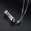 Can Open Urn Necklace Stainless Steel Ashes Cremation Memorial Pendants Hollow Tube Necklaces