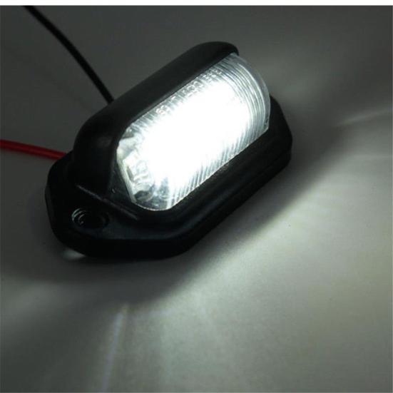 2 ks Vodotěsné 6 LED 12/24V Auto Nákladní vozidlo Přívěs Světlo SPZ Zadní světlo