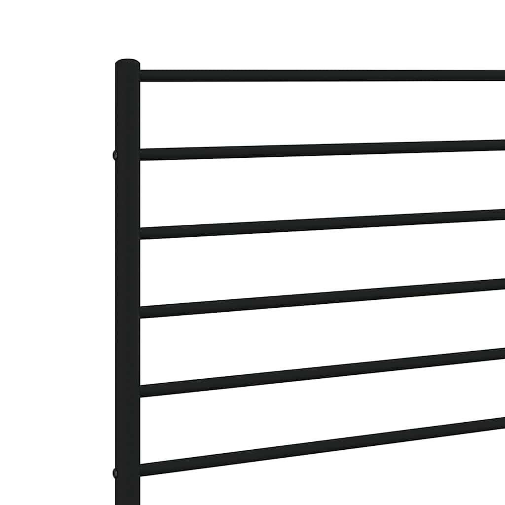 Vidaxl Metalowe Wezgłowie, Czarne, 90 Cm