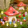 Mini Decorative Resin Mushroom Simulation Factory-Style Miniature Fairy Tale Garden Decorative Handicrafts 10/20 Pcs