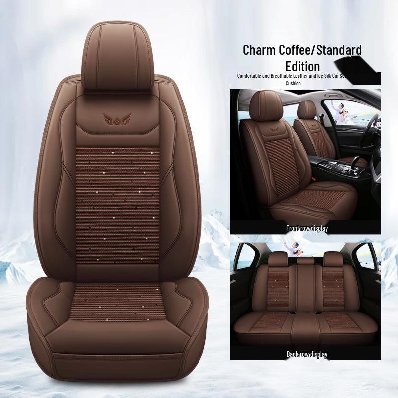 Universal Leather Cartoon Car Seat Covers for All Seasons - Compatible with Reina, MG, K3, K5, Elantra