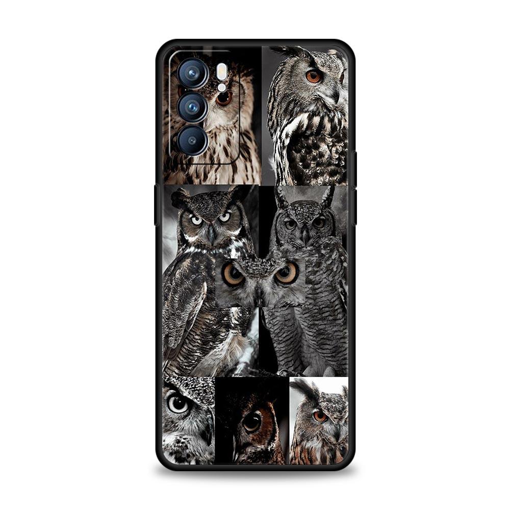 Girl Gifts Lovely Owl Phone Case For OPPO Find X5 A54 A53 A52 A9 2020 A16 A15 A95 A76 A74 A12 Reno7 SE Reno6 Pro Plus 5G Cover