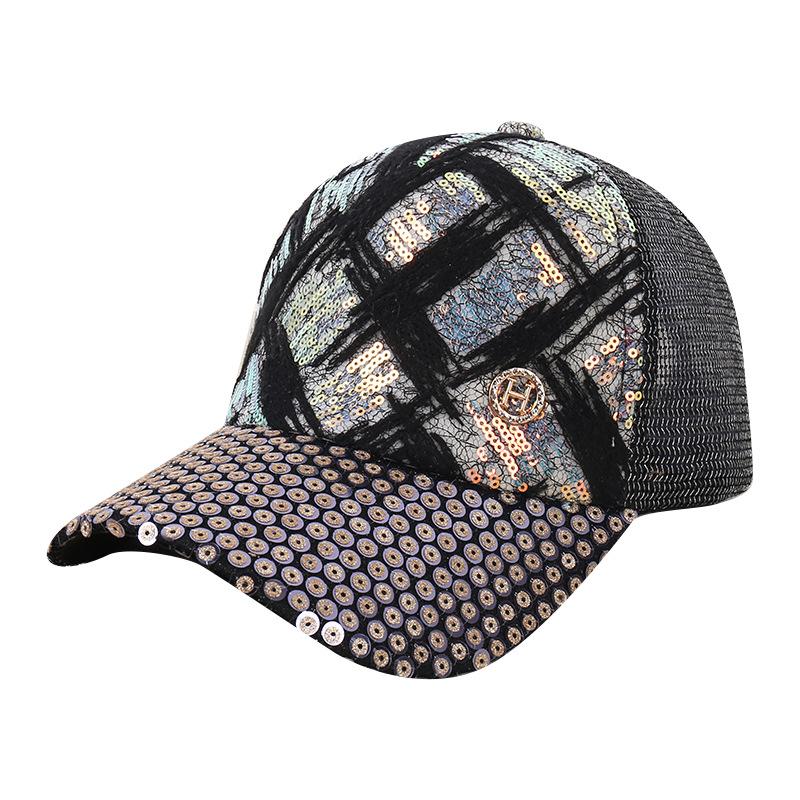 New fashion sequined baseball cap women's summer outdoor sun protection breathable sunshade cap personalized trend hat