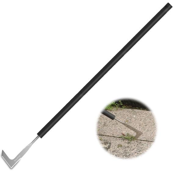 49.2” Long Handle Crack Weeder, 3 Adjustable Length Crevice Weeding Tool Manual Weeder Puller for Sidewalk, Paver, Wall Gaps, Lawn Yard Gardening