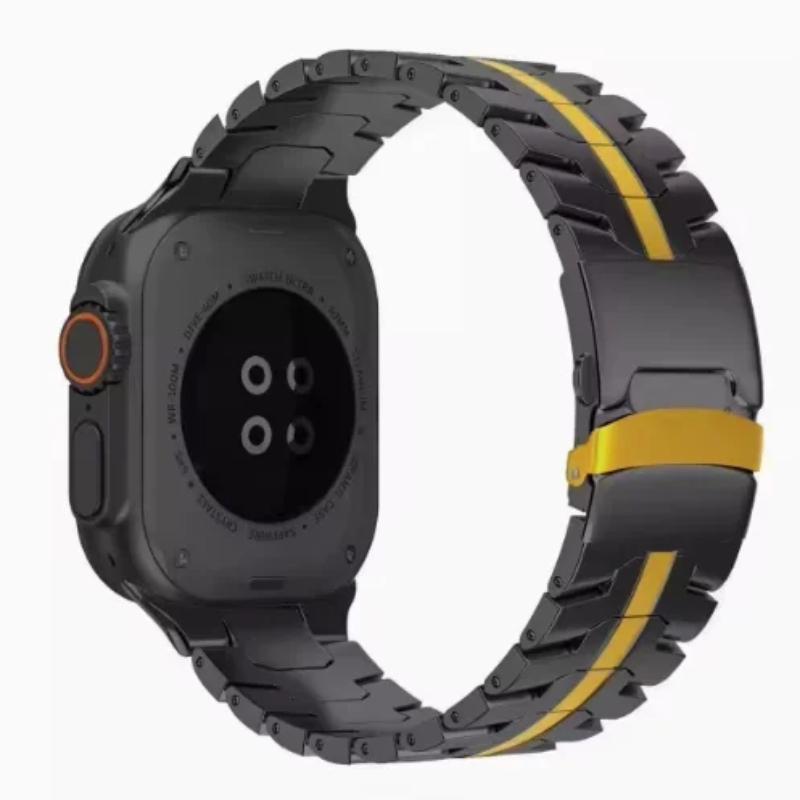 

Металлический ремешок для Apple Watch Band 46 мм Ultra 49 мм 44 мм 45 мм Роскошный деловой ремешок из нержавеющей стали Correa для IWatch Series 10 9 8 Series 3 2 1 42MM