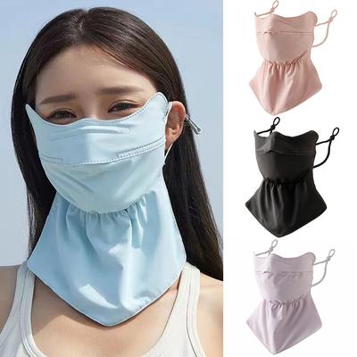 Mascarilla de protección solar UV de seda de hielo unisex para exteriores, protección solar para el cuello, protección solar para hombres y mujeres