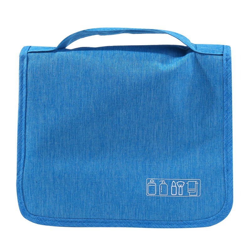 Large Capacity Solid Color Hanging Storage Bags Dry And Wet Separation Travel Wash Bags Women's Portable Cosmetics Storage Bag