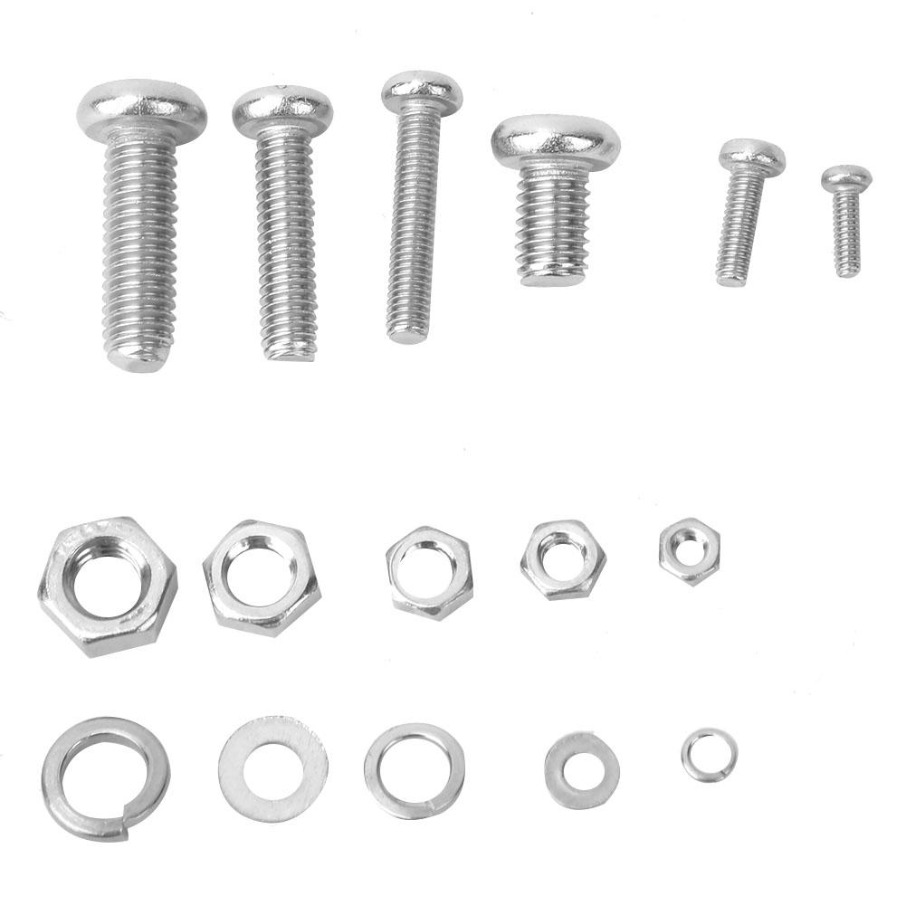 240 Pcs Cross Bolt Nut Gasket Set M2 M2.5 M3 M4 M5 Stainless Steel Fastening Tool Set