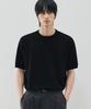 DRAW FIT Cooling Modal Half Round Knit [Black]
