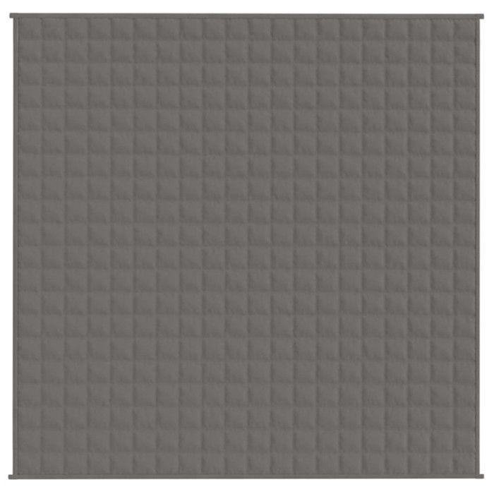 VidaXL Couverture lestée Gris 200x200 cm 9 kg Tissu 350778