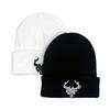 Autumn And Winter Warm Deer Head Three-Dimensional Embroidery Pullover Hat Embroidery Knitted Hat Pullover Hat Hip-Hop Wool Hat