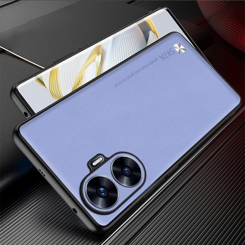For Realme C53 C55 C61 C63 Luxury PU Leather Case For Realme C63 Soft Bumper Cover Matte Silicone Phone Case For Realme C55 Case