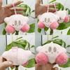 Kirby Sweet Pink Plush Doll Keychain Soft Cuddly Toy For Fashionable Charm Bag