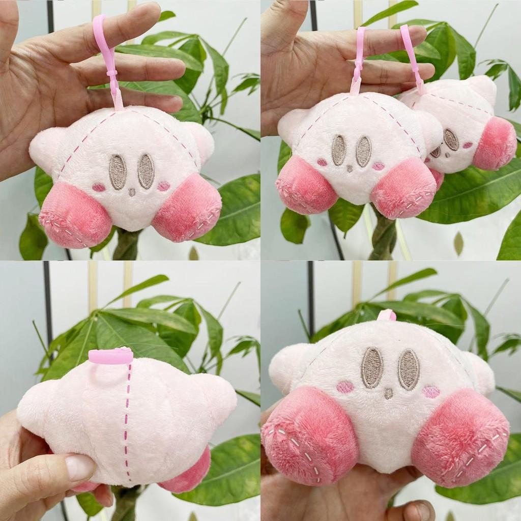 Pink Sweet Kirby Plush Doll Keychain Soft Cuddly Toy For Fashionable Bag Charm