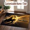 Custom Rug Cristiano Ronaldo Pattern Print Name Text Soft Non‑Slip Floor Carpet for Home Indoor Decoration