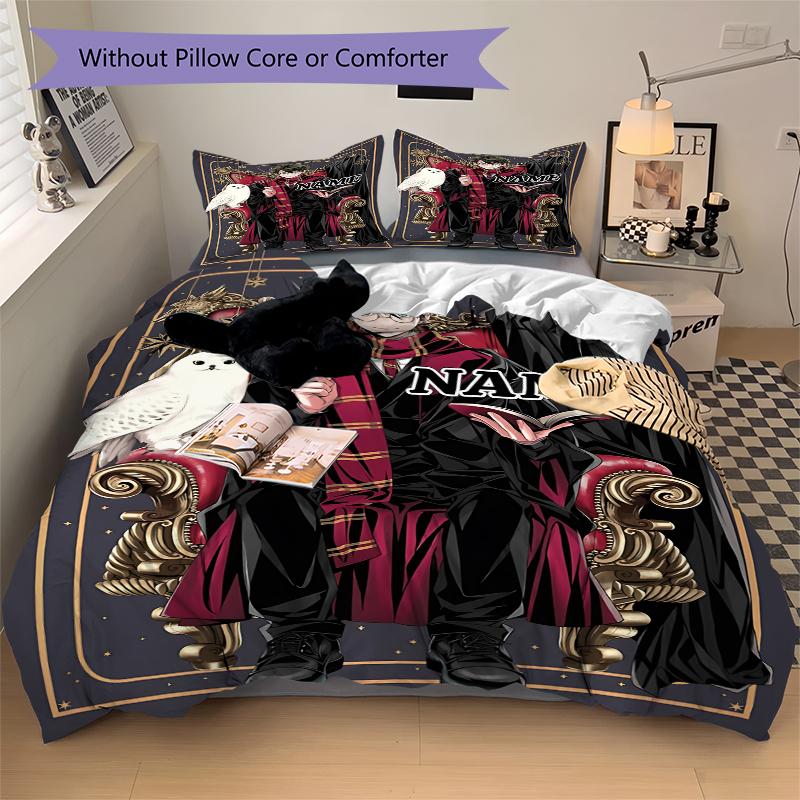 Custom Textile Magic World Bedding 3 Piece Set HD Print Duvet Cover Pillowcases for Teens Adult Bedroom Decoration