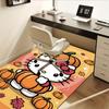 Office Rug Hello Kitty, Pumpkin Anti-Slip Rug, Machine Washable for Living Room, Bedroom, Office, Multiple Sizes, Bedroom Mat, Decorative Mat, Durable
