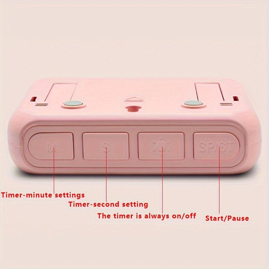 1pc Digital Kitchen Timer, LED Electronic Countdown with Adjustable, Plastic, Battery Operated 3 AAA Not Included, Clear Display for Cooking Learning