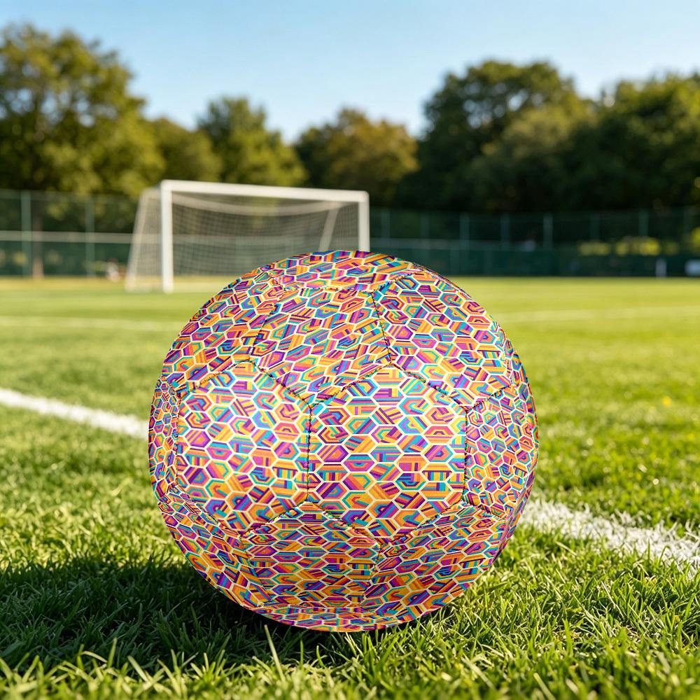1pc Abstract Geometric Size 5 Soccer Ball Professional Match Training Football Indoor &Outdoor Sports Ball Lightweight Durable c658