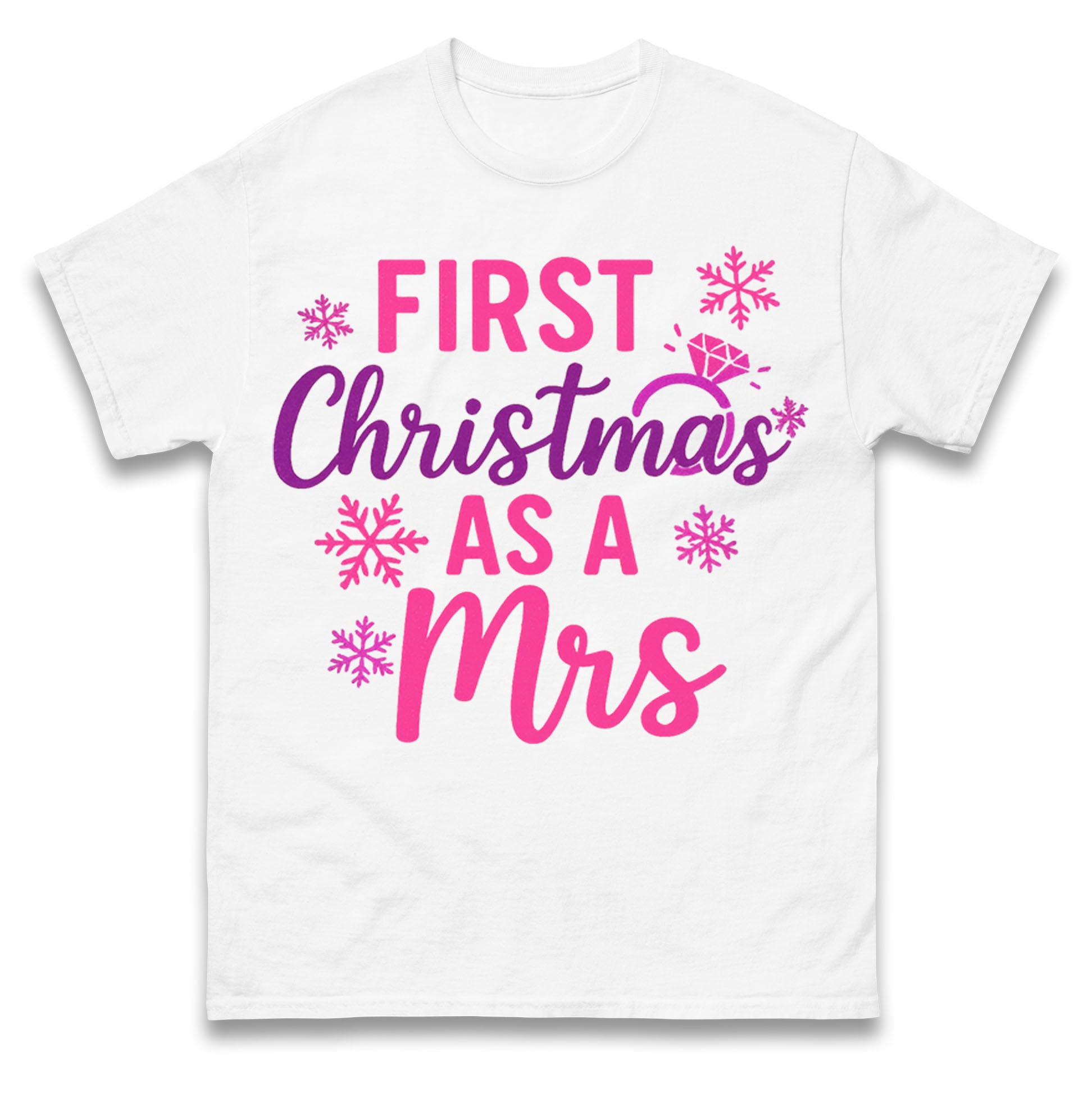 First Christmas As A Mrs T Shirt Tshirt Mens Womens Unisex Tops Tees S