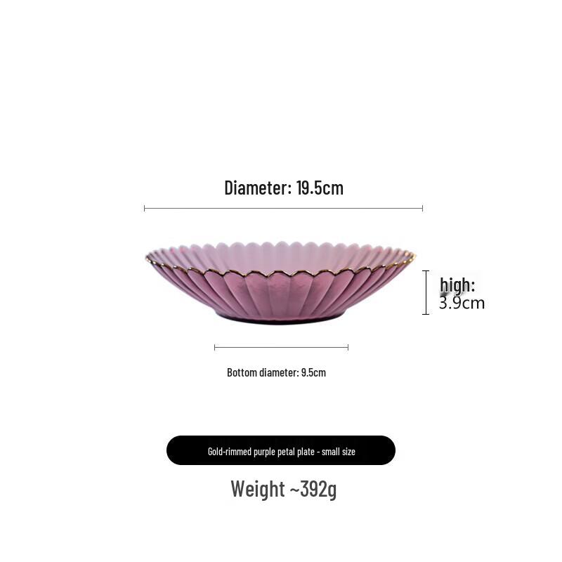 Diruien Gold-Rimmed Decorative Glassware