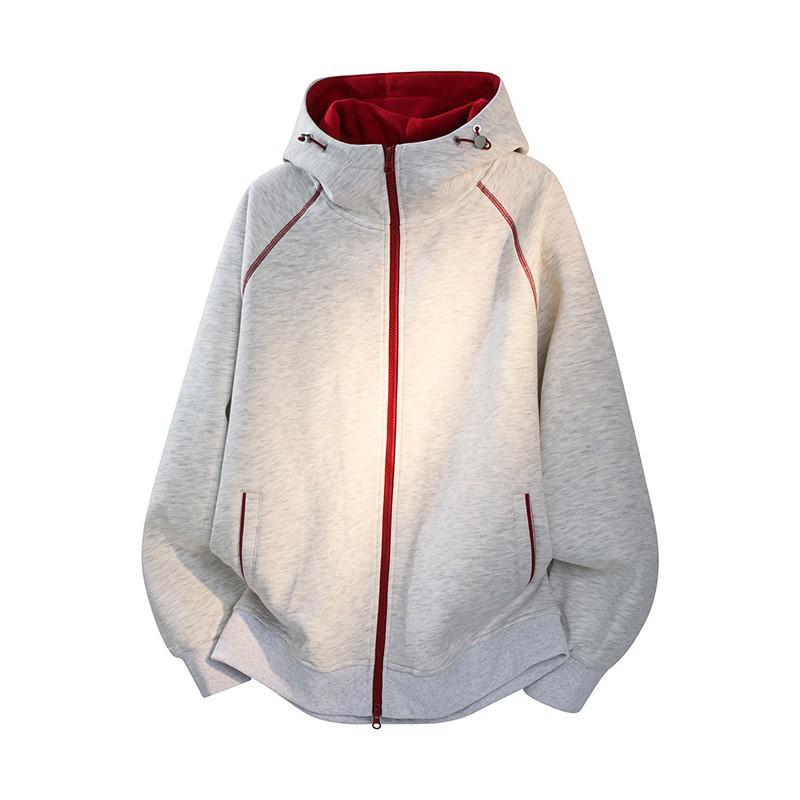 Unisex Hooded Zip-Up Sweatshirt Casual Streetwear