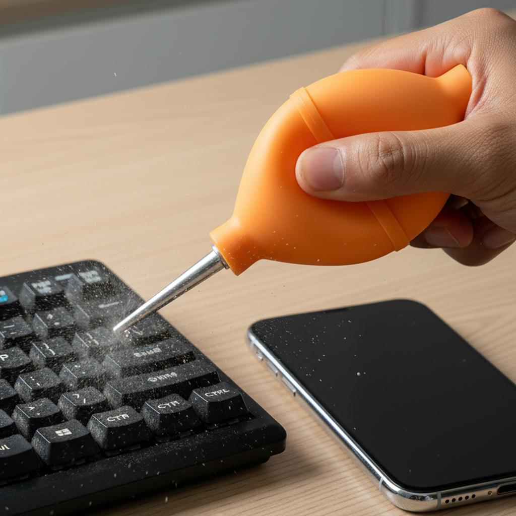 Air Blower Ball Cleaning Pen for Camera Phone Laptop Keyboard Soft Silicone Air Blower Blaster Pump Anti Dust Cleaner Tools Mass Air Flow 3