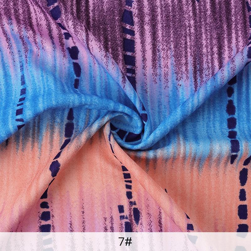 Elastic Tie Dye Printed Cotton Fabric for  Sewing T-shirts, Clothing ,Dress, Background Decoration Fabrics 160x50cm/160x200cm