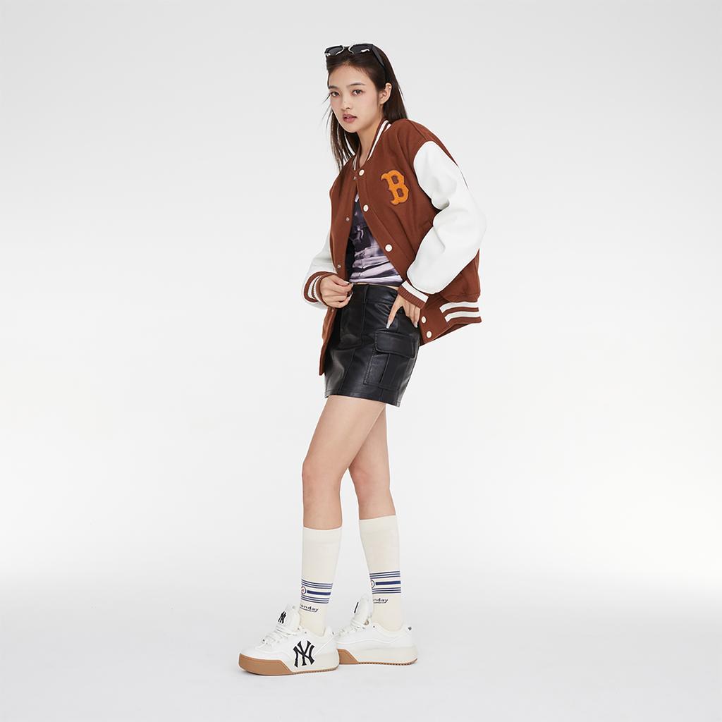 New MLB Baseball Jacket Unisex Brown 3AJPV0634-43BRS