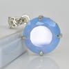 48.20 Ct Round Cut CERTIFIED Opal 925 Sterling Sliver Natural Gemstone Pendant MY-PD-149-NS