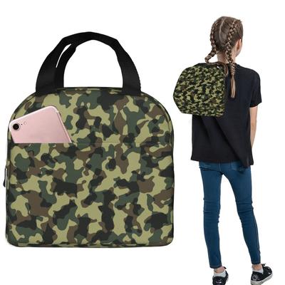 Camouflage Military Camo Army Insulated Lunch Bag for Women Children Leakproof Food Boxes Thermal Lunch Box Tote