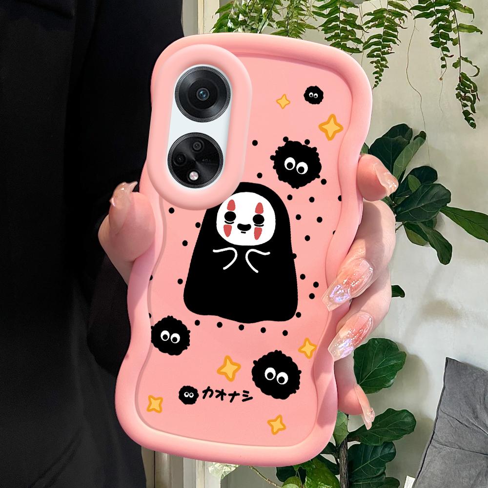 

Окрашенный узор Big Wave Edge Мягкий силиконовый материал Macaron чехол для телефона противоударный защитный резиновый чехол для OPPO Reno Realme OPPO Reno6 розовый