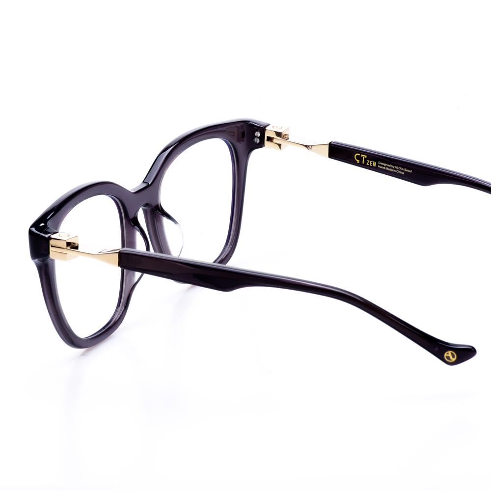 Alloaiweeo [Alo:Ctzen] Ci7603A C2 Big Oversized Dark Gray Horn-Rimmed Glasses