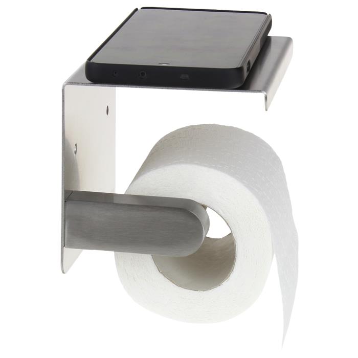 Uchwyt Na Papier Toaletowy Z Półką Wieszak Metalowy Samoprzylepny Loft