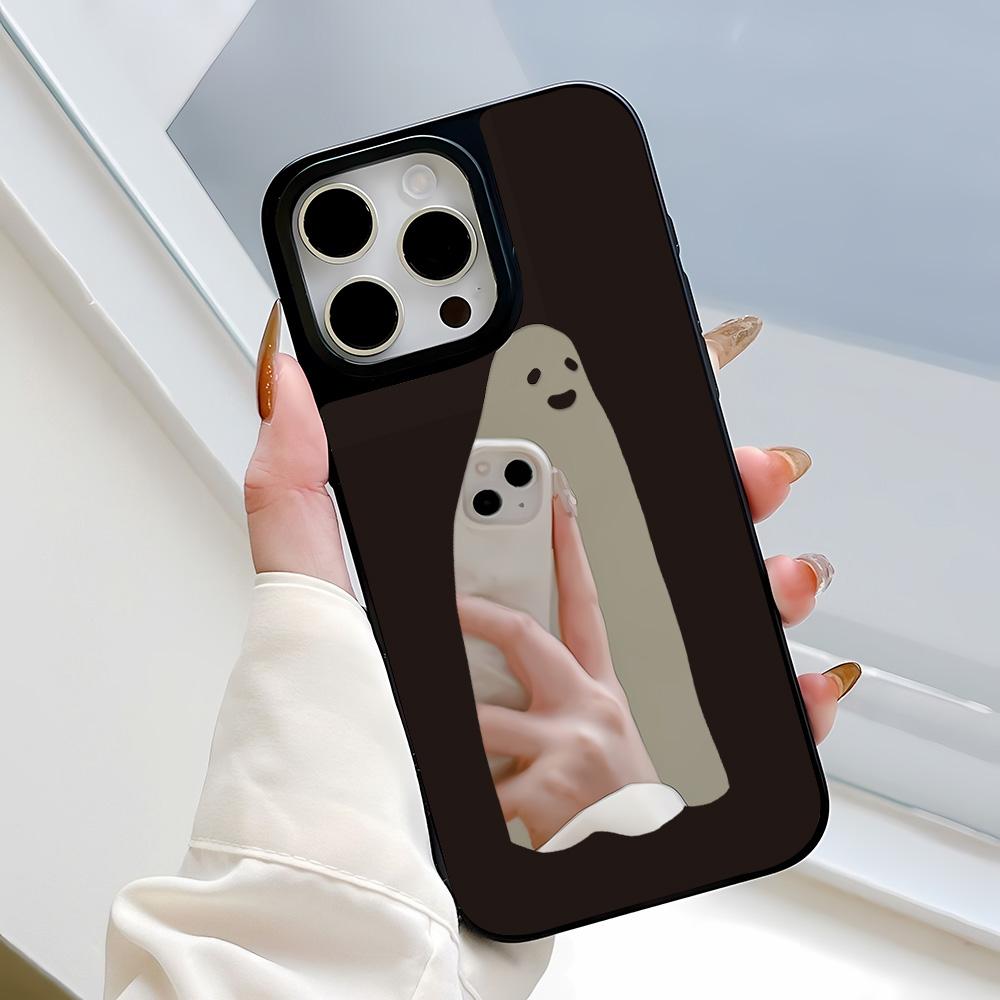 Mirror Phone Case for iPhone 15 11 13 14 for 15 16 Pro Max 12 13 16 Pro Cloud Flower and Animal Cute Style Phone Case