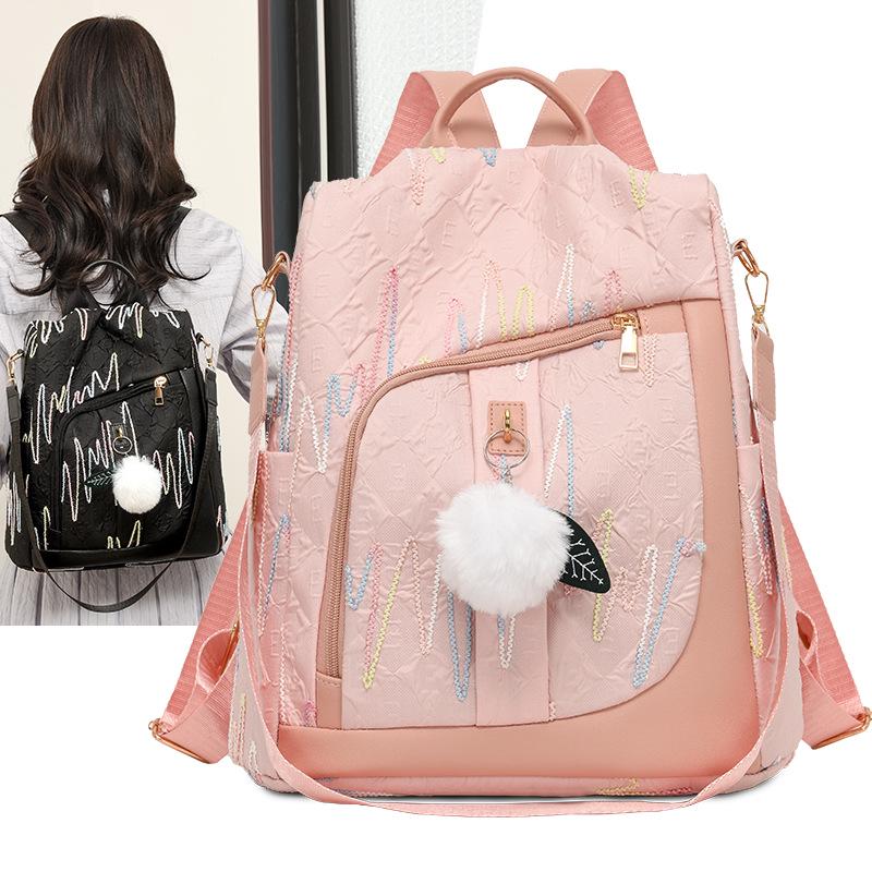 Dámský minimalistický lehký cestovní batoh: Velká kapacita a všestranný design s dvojitými ramenními popruhy