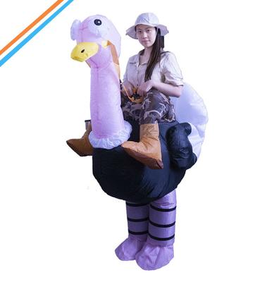 Ostrich Inflatable Costume Black Eyed Flamingo Funny Cycling Cartoon Doll Costume Dinosaur Costume Halloween