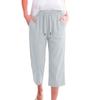 Women High Waist Wide Leg Cropped Pants with Drawstring Elastic Waistband Lightweight Breathable Quick Dry Casual Sports Trousers