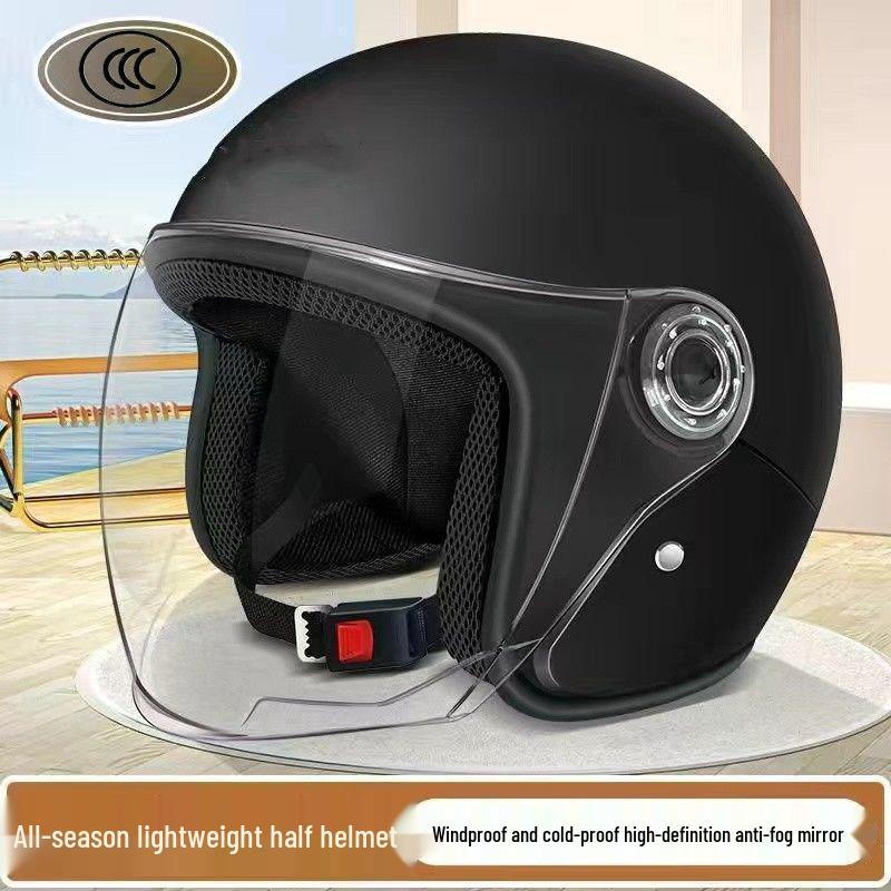 

3C Certified Unisex Electric Vehicle Helmet – Autumn/Winter Model, Lightweight, Warm, and Safe for Motorcycling. No Border Edge