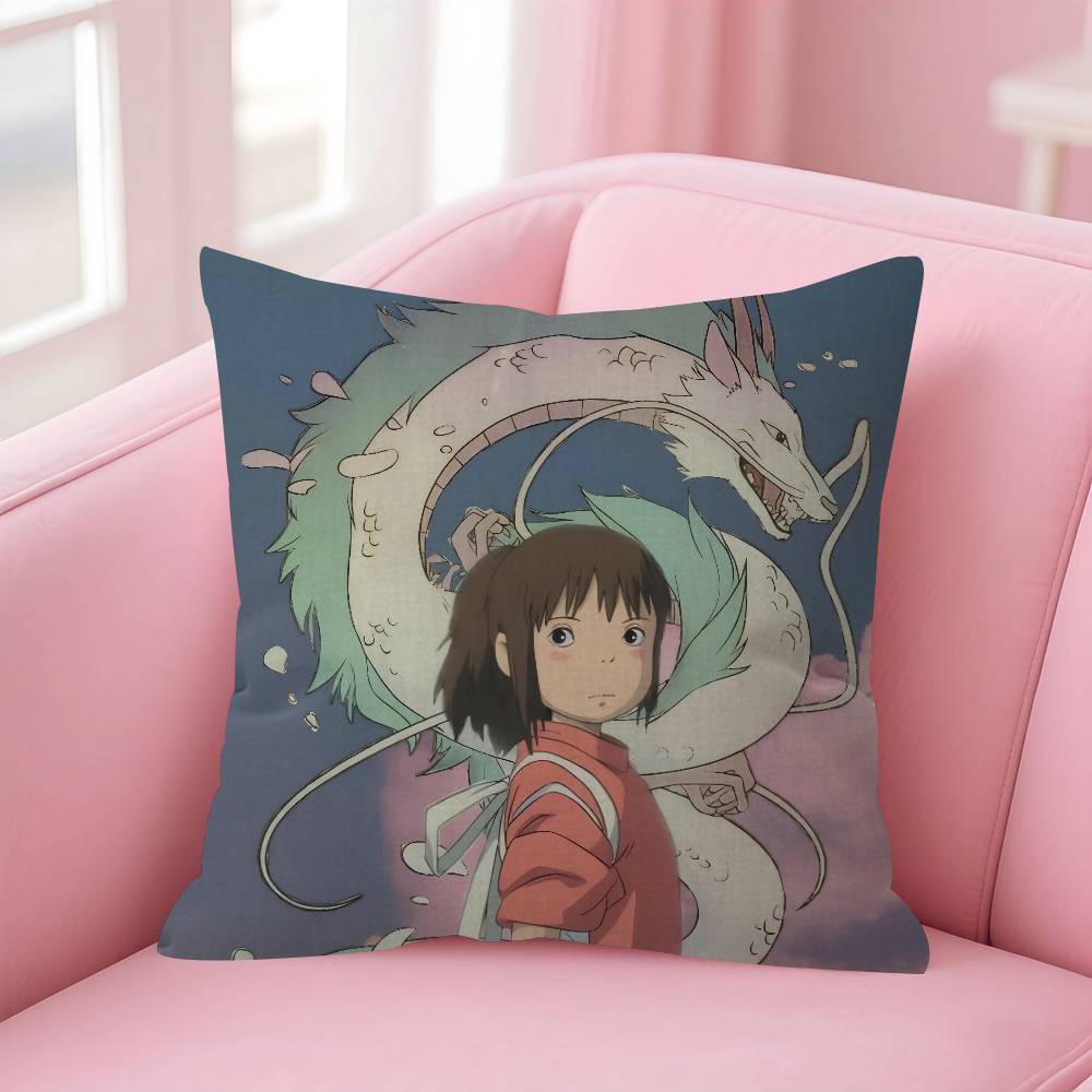 pillow cover sofa cushion cover home room decoration children gift Movie SSpirited AAway Anime