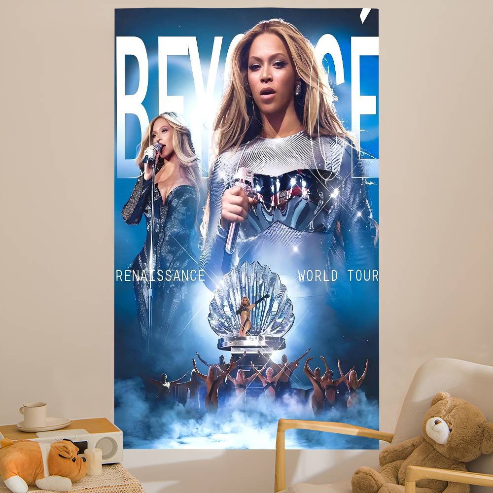Beyonce Super Singer Printed Large Wall Tapestry Art Science Fiction Room Home Decor Decor Blanket
