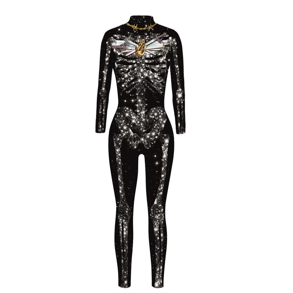Halloween Spiderman Cosplay Jumpsuit Women's Slim Tights Bodysuit