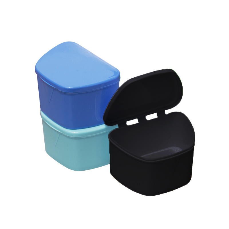 Dental Denture Box Orthodontic Dental Mouth Guard Box Retainer Case False Teeth Plastic  Whitening Container Denture Box