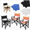 Set 1 Coprisedile per Sedia in Tela Kit Sostituzione Sedile Sedia da Regista Copertura Lavabile per Sedia da Regista Esterna Cortile Campeggio
